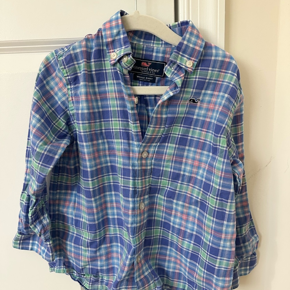 Vineyard Vines Kids Multicolor Plaid Button Down Shirt